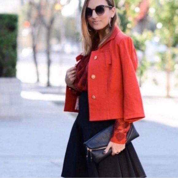 Cabi Collection red Beau bow blazer #3035 cropped size 2 - Picture 2 of 10